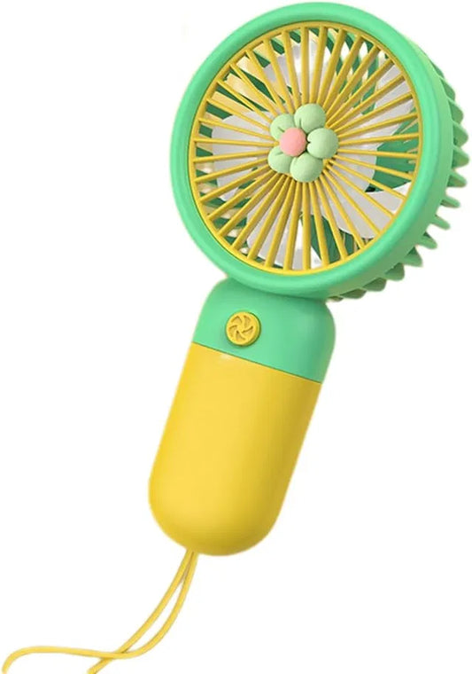 Portable Handheld Fan - Ultra Quiet Little Flower Handheld Fan | Battery Operated Fan, Handheld Fan for Outdoor Travel Commute